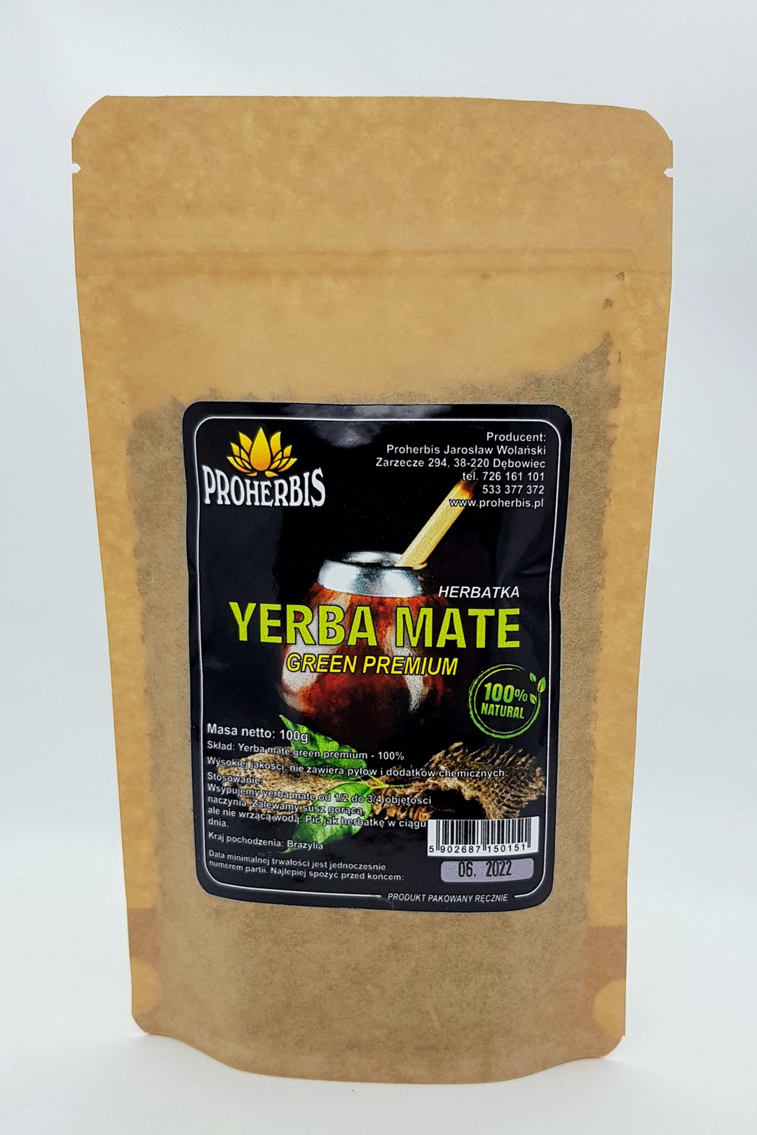 YERBA MATE green premium 100g