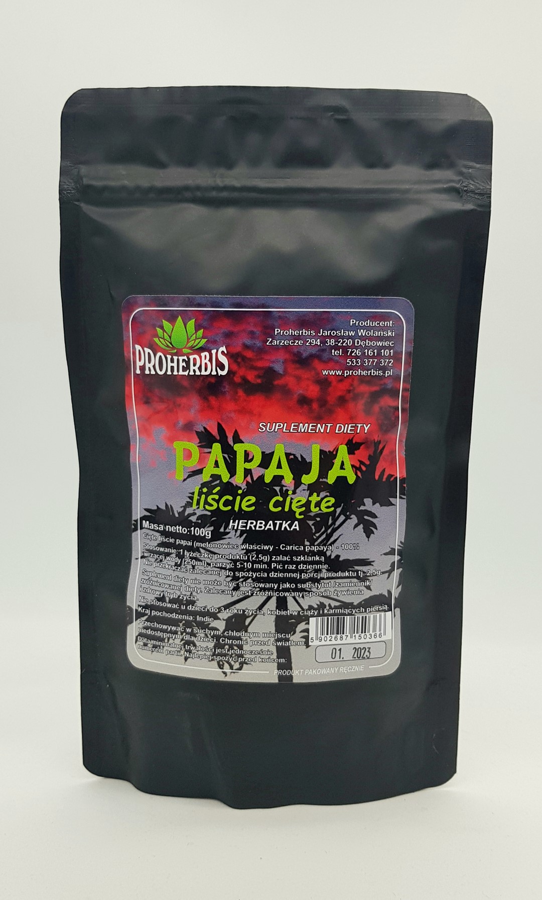 LIŚCIE PAPAI cięte 100 g