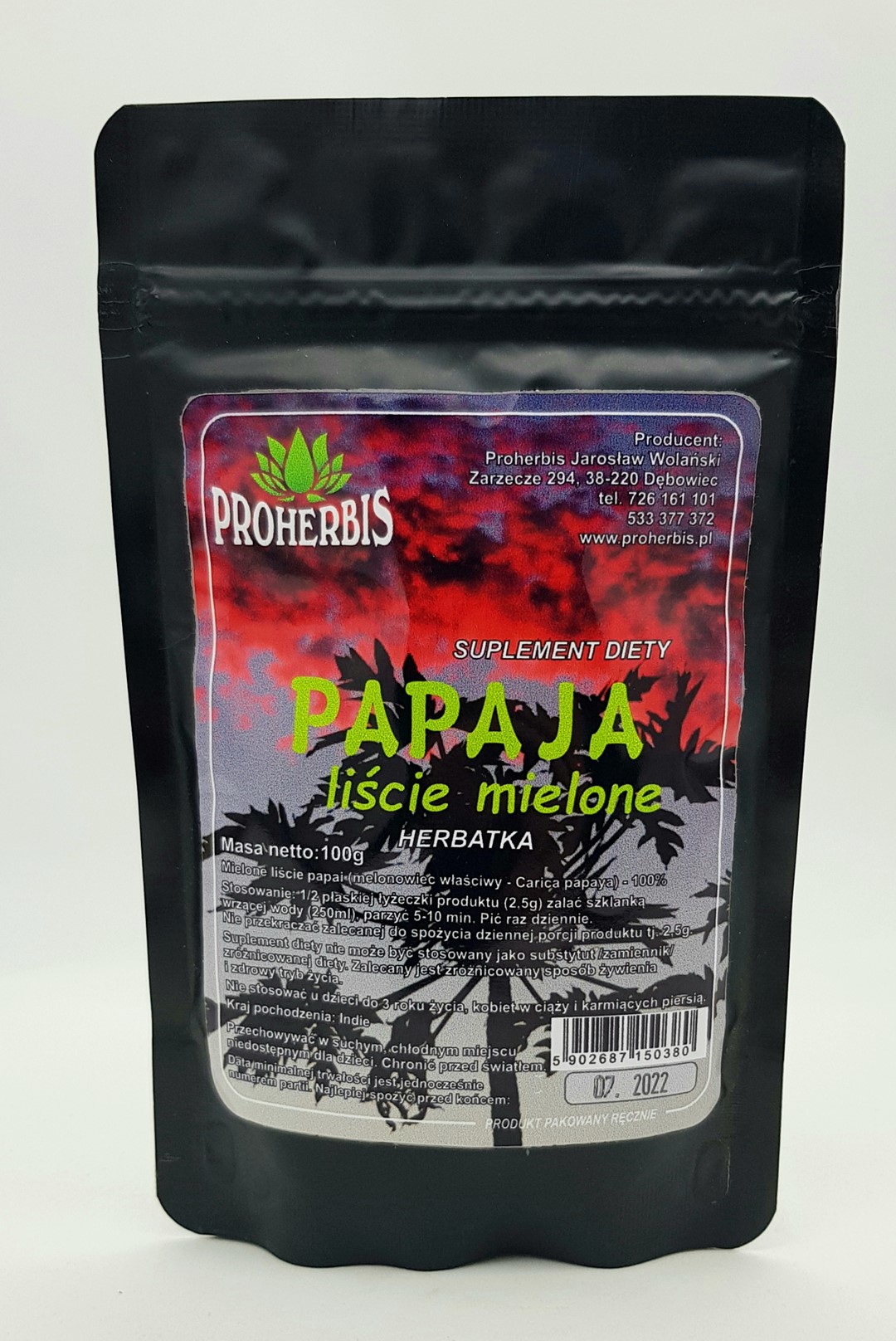 LIŚCIE PAPAI mielone 100 g