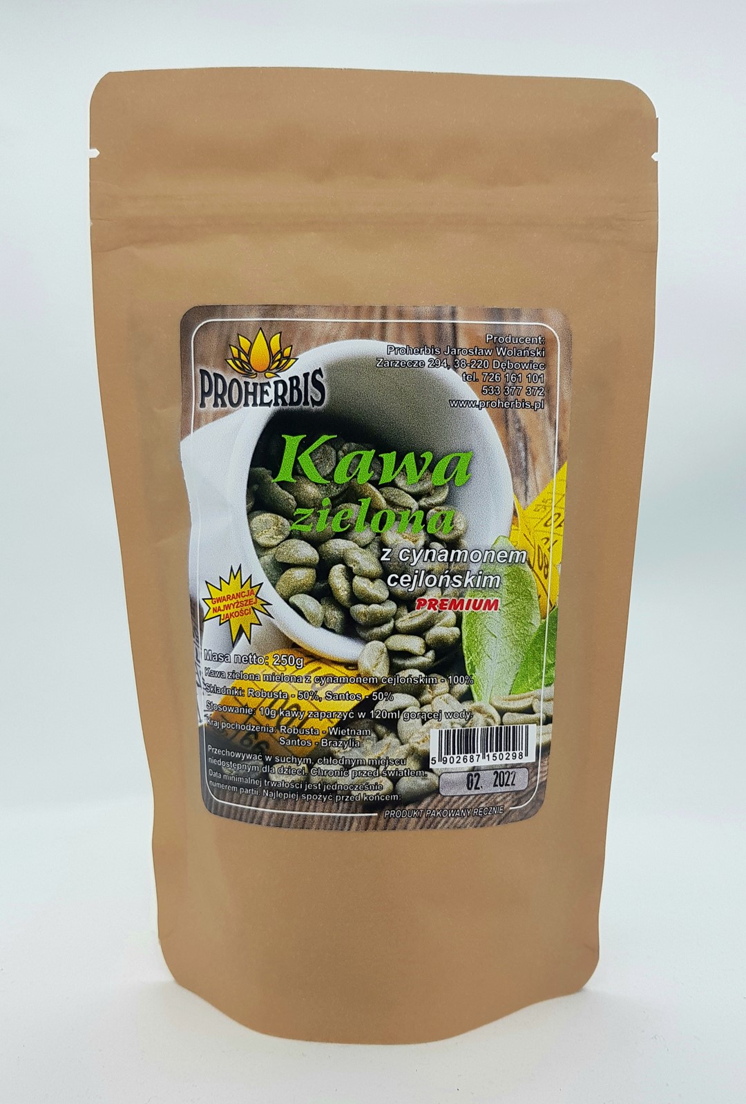 KAWA ZIELONA z cynamonem premium 250g