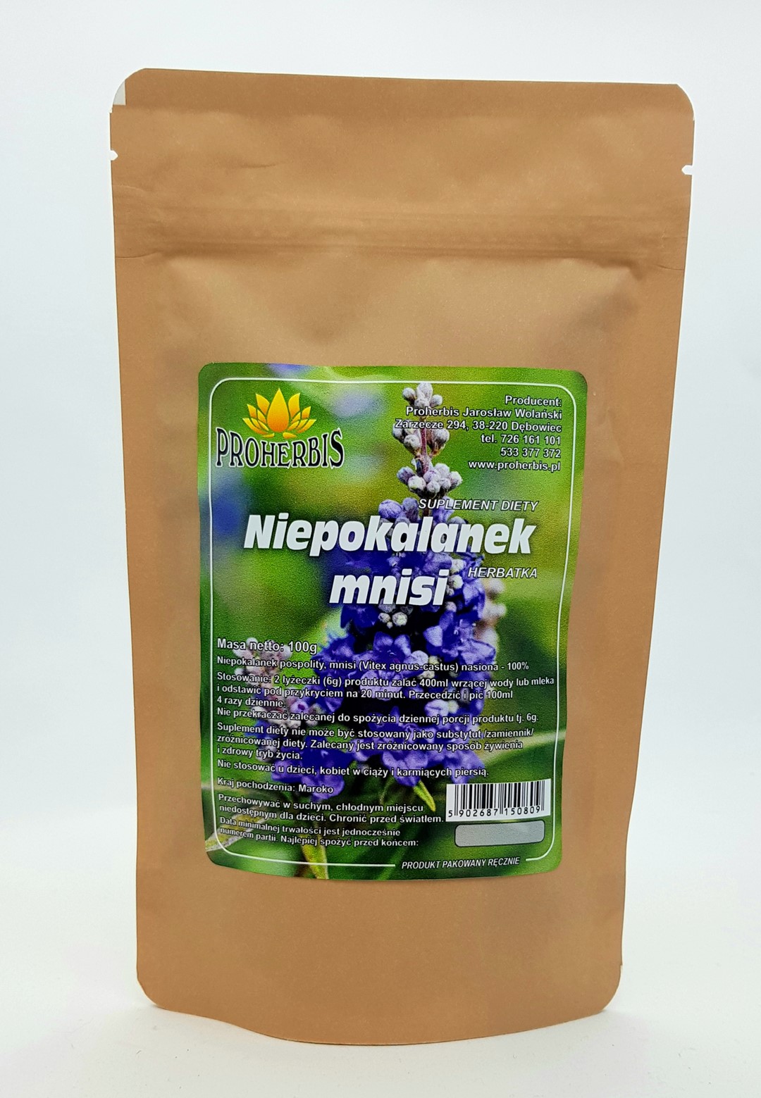 NIEPOKALANEK PIEPRZOWY (mnisi) 100g