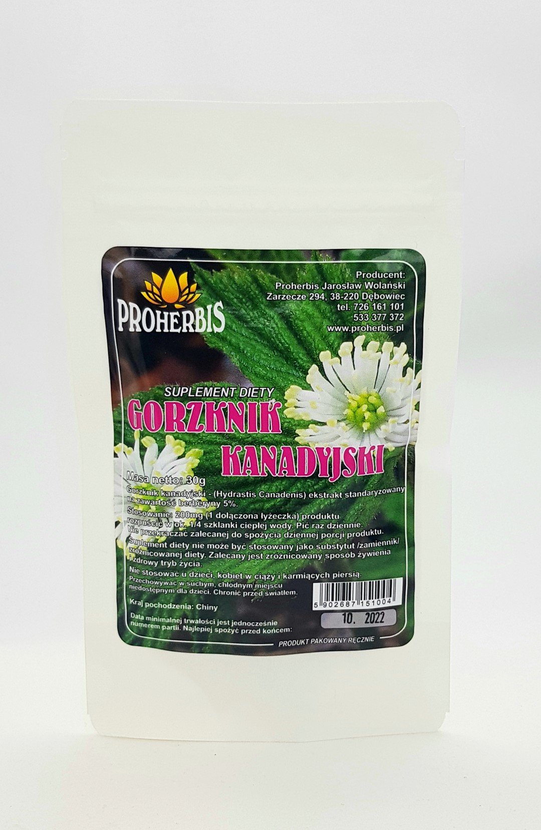 GORZKNIK KANADYJSKI 30g