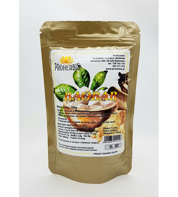 OWOC BAOBABU mielony 100g
