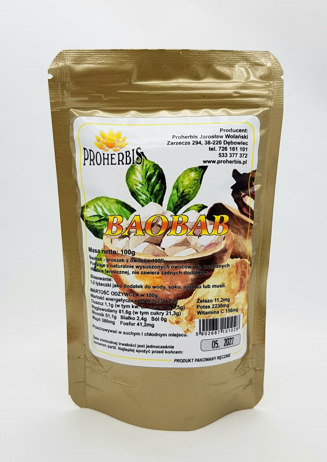 OWOC BAOBABU mielony 100g