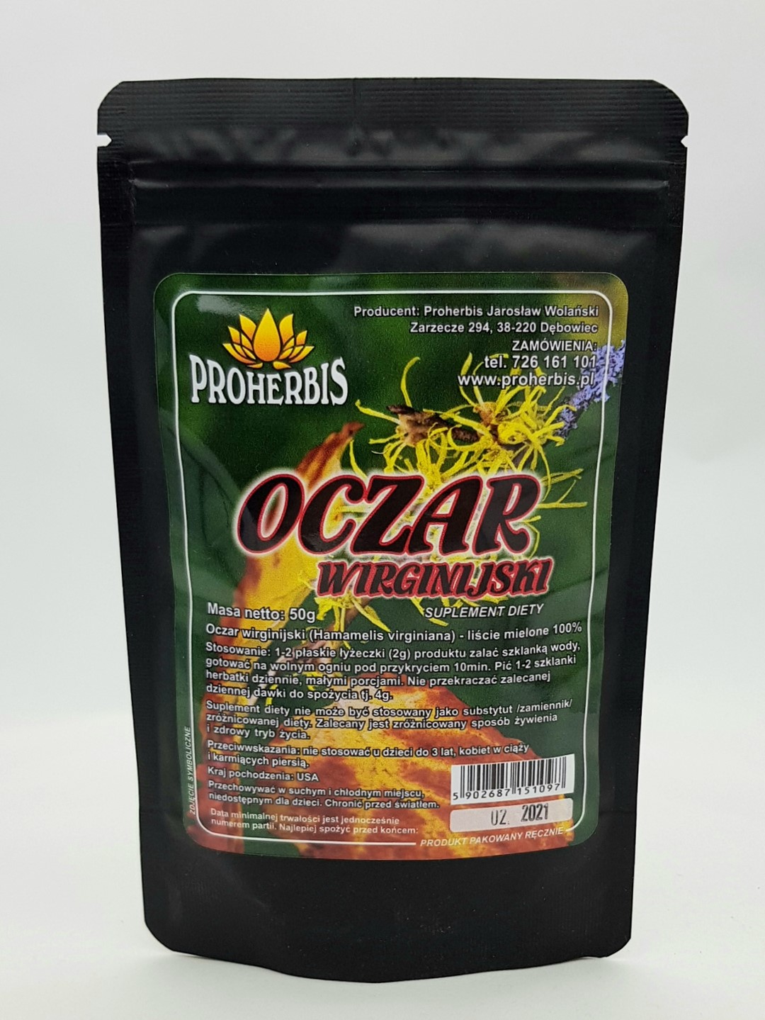 OCZAR WIRGINIJSKI 50g liść mielony