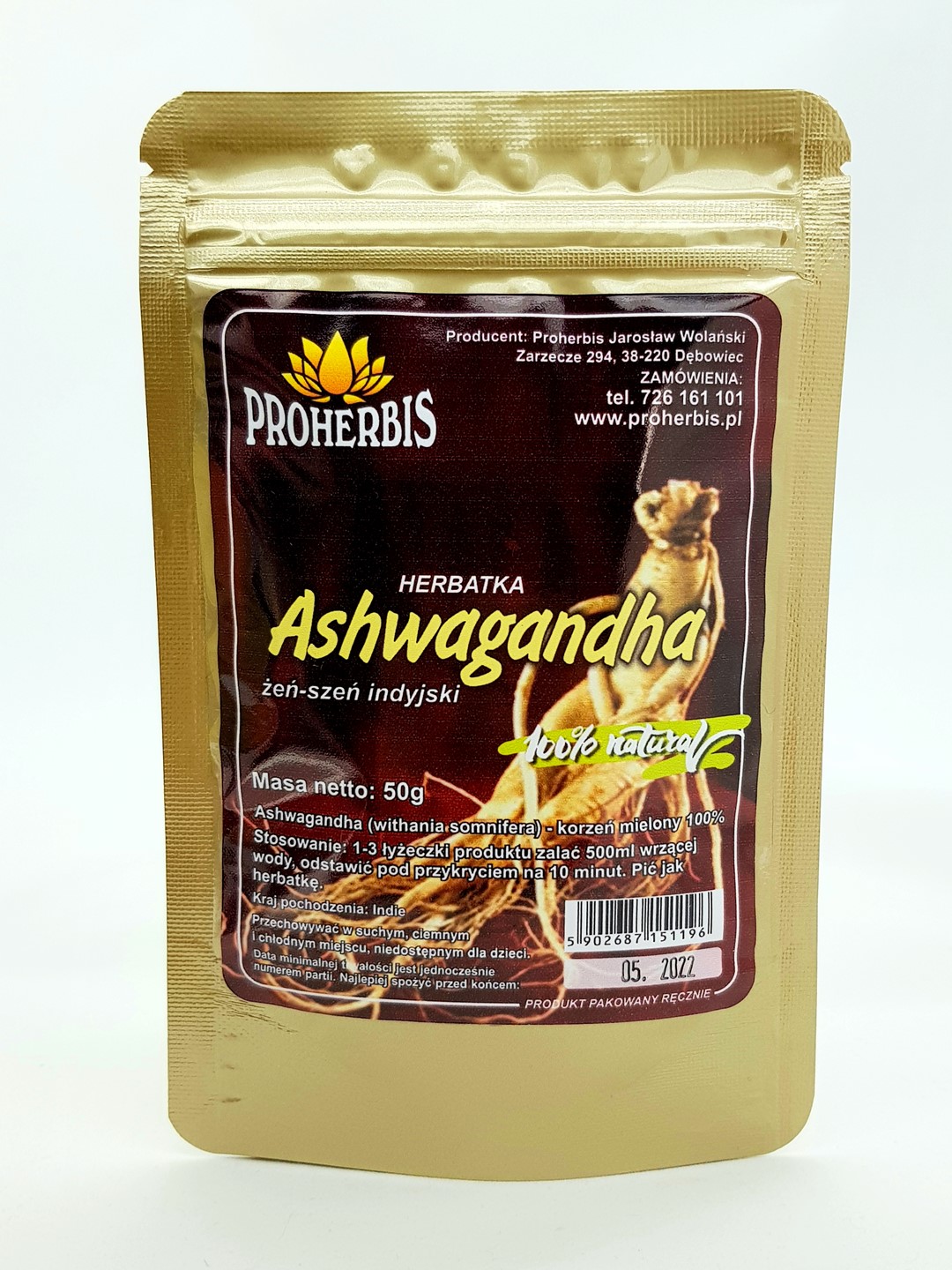 ASHWAGANDHA (żeń szeń indyjski) herbatka 50g