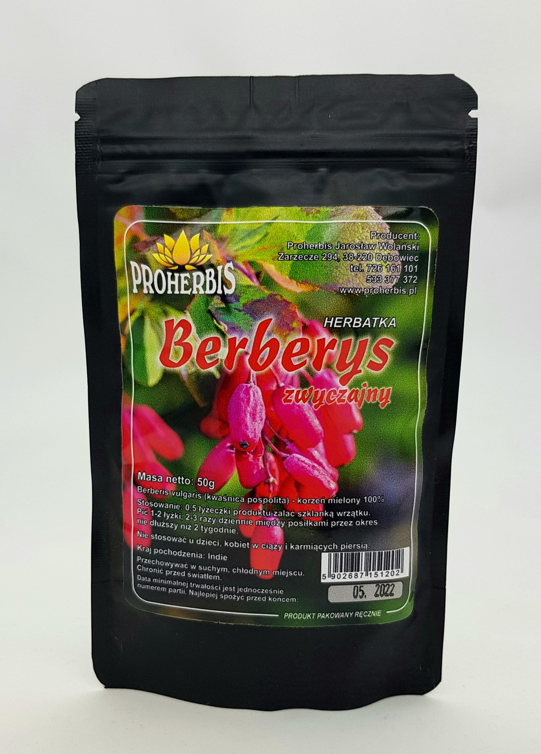 BERBERYS zwyczajny mielony 50g