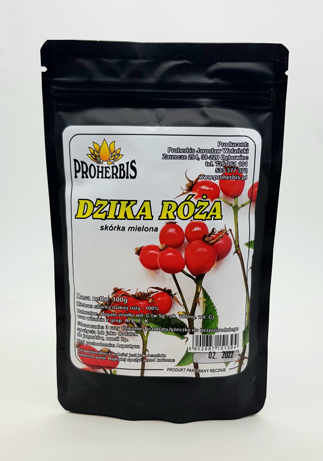 DZIKA RÓŻA skórka mielona 100g