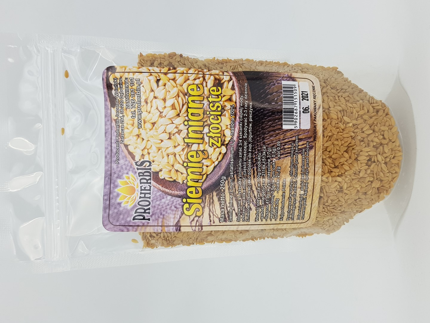 SIEMIĘ LNIANE ZŁOCISTE 250g