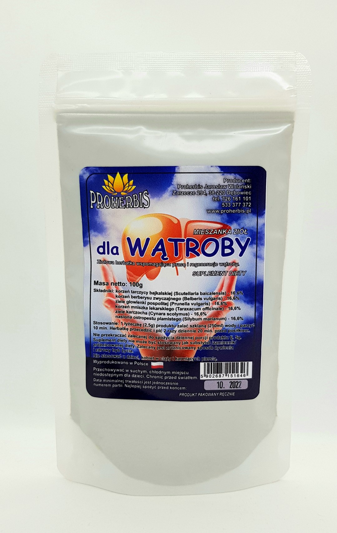 MIESZANKA ZIÓŁ DLA WĄTROBY 100g