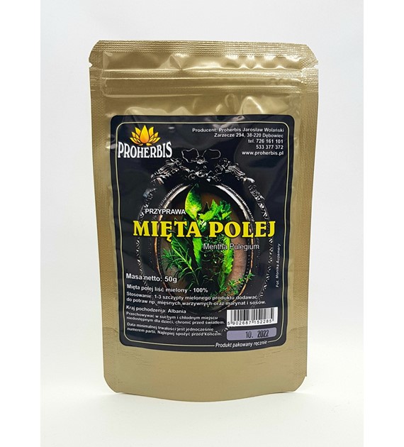 MIĘTA POLEJ liść mielony 50g