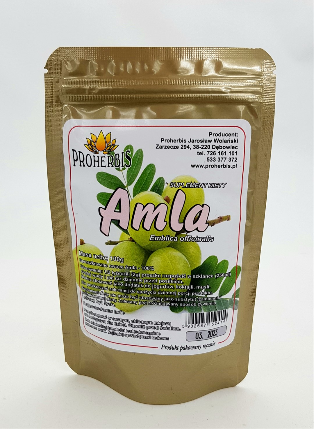 AMLA sproszkowane owoce 100g