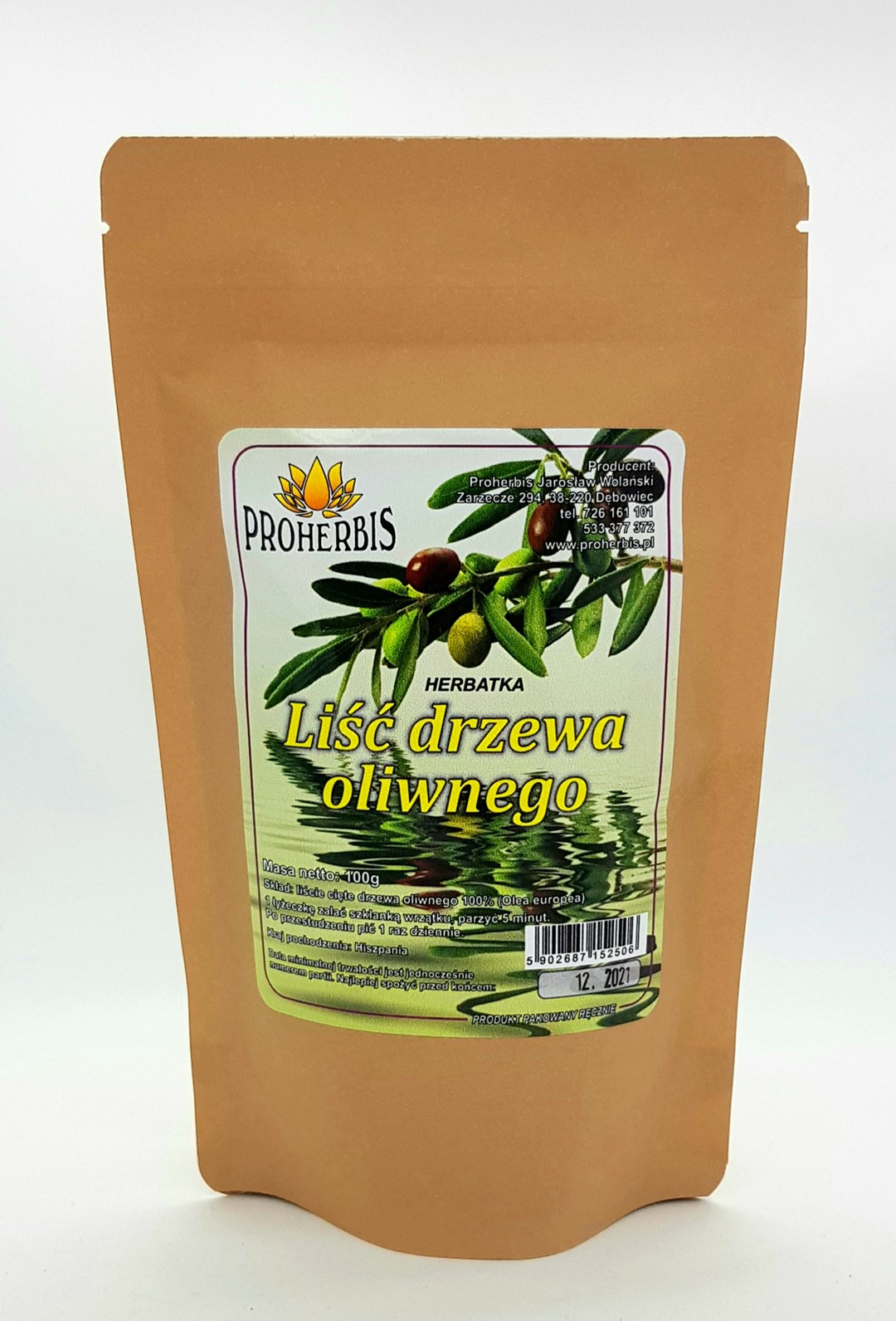 LIŚCIE DRZEWA OLIWNEGO 100g