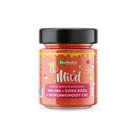 MIÓD Z MALINĄ I DZIKĄ RÓŻĄ 250g