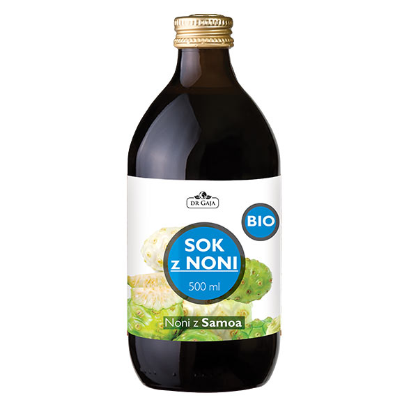 BIO SOK Z NONI Dr Gaja, pasteryzowany HTST, 500 ml