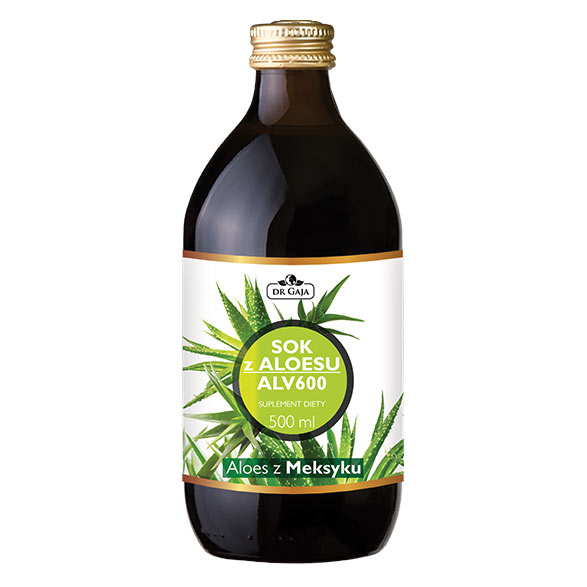 SOK Z ALOESU ALV600 Dr Gaja, pasteryzowany HTST, 500 ml