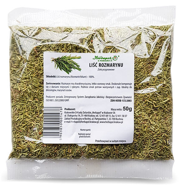 LIŚĆ ROZMARYNU krojony 50 g