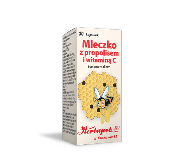 MLECZKO  Z  PROPOLISEM I WITAMINĄ C   30 kaps.