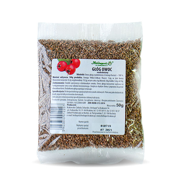 GŁÓG OWOC  rozdrobniony 50 g