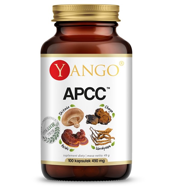 APCC™ - ekstrakty: reishi, kordyceps, shitake, chaga - 100 kaps.