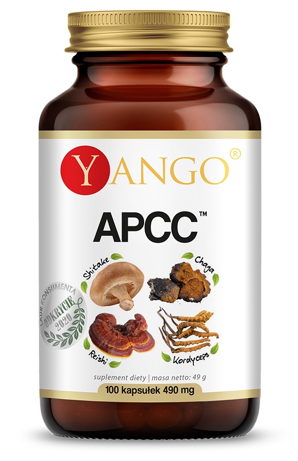 APCC™ - ekstrakty: reishi, kordyceps, shitake, chaga - 100 kaps.