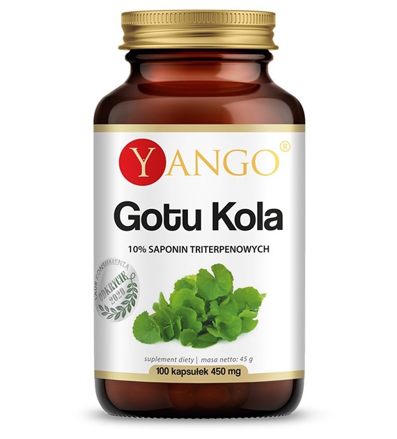 GOTU KOLA - ekstrakt 10% saponin triterpenowych - 100 kaps.