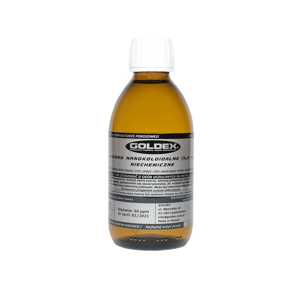 Srebro Nanokoloidalne Niechemiczne 250 ml (szkło)