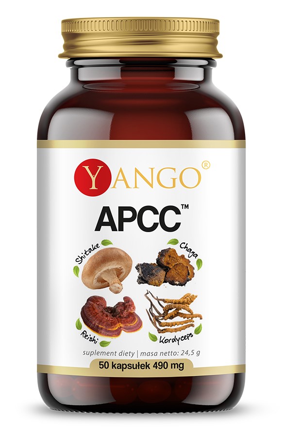 APCC™ - ekstrakty: reishi, kordyceps, shitake, chaga - 50 kaps.