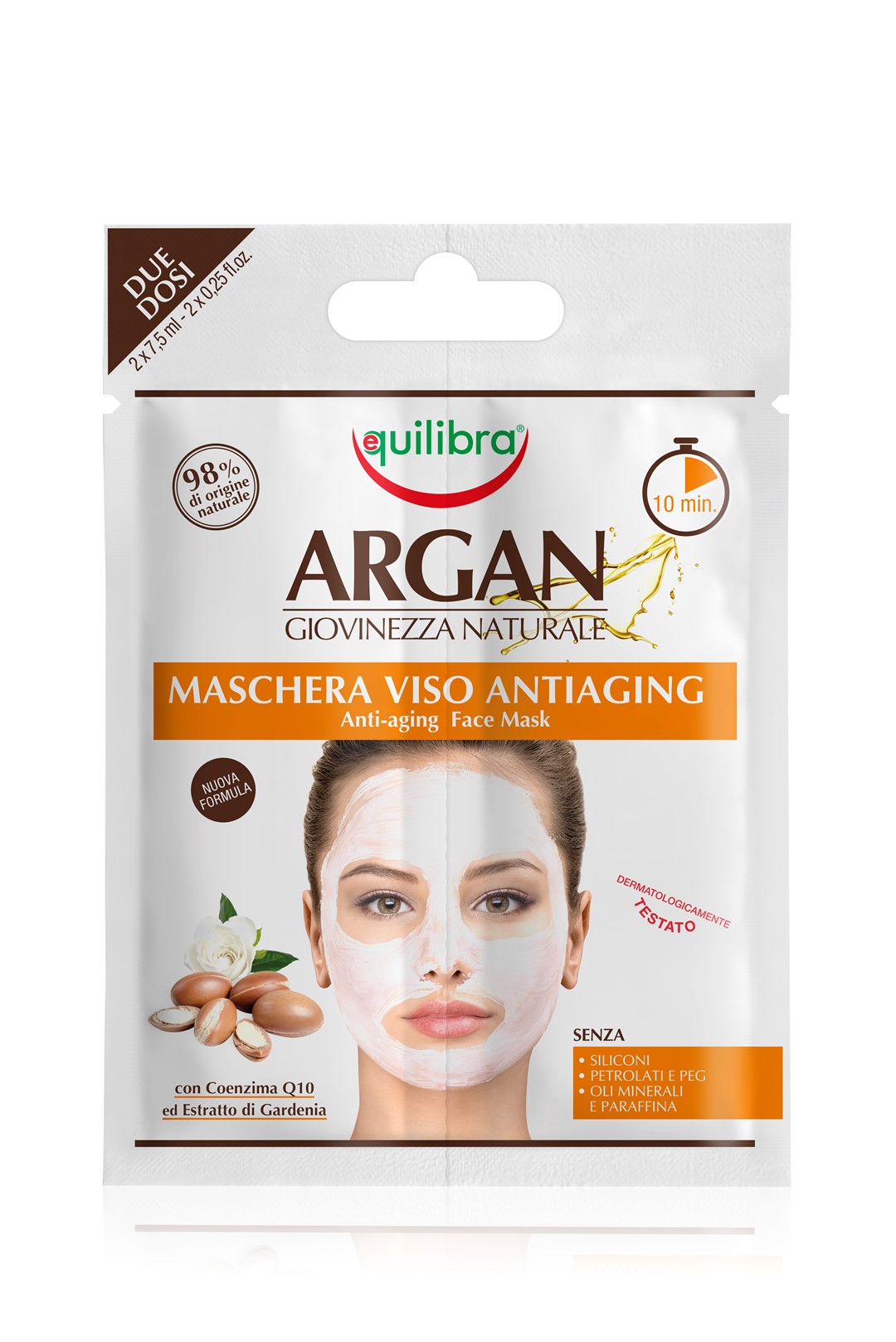 ARGANOWA PRZECIWSTARZENIOWA MASECZKA DO TWARZY  2 x 7,5 ml