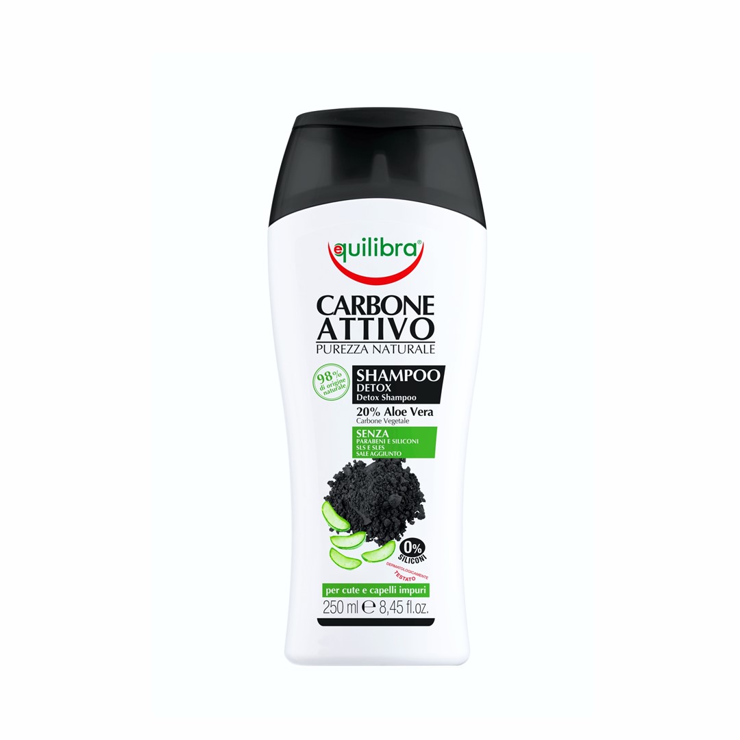 DETOKSYKUJĄCY SZAMPON  AKTYWNY WĘGIEL I KWAS HIALURONOWY  265ml