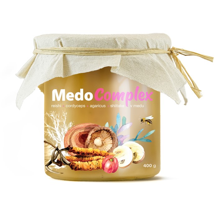 MedoCOMPLEX                                                                          Miód + Agaricus + Cordyceps + Reishi + Shiitake - 400 g