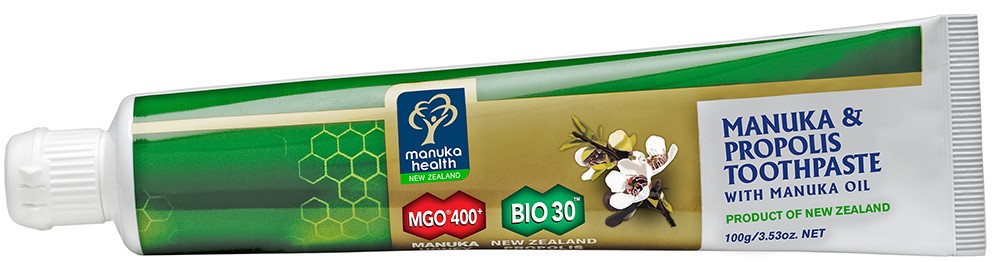 PASTA DO ZĘBÓW z Miodem MGO 400+, propolisem BIO30 i olejkiem z manuka 100g