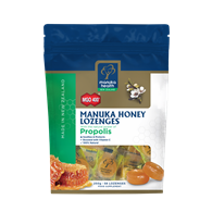 DUŻA PAKA CUKIERKI Z MIODEM MANUKA MGO™ 400+, propolisem i witaminą C,  250g
